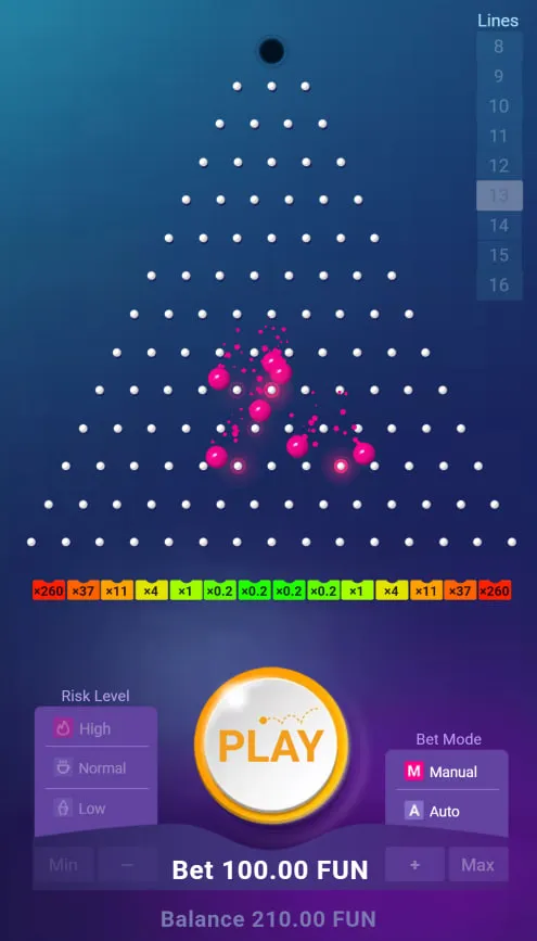 Jouer au jeu Plinko pour de l'argent r&eacute;el